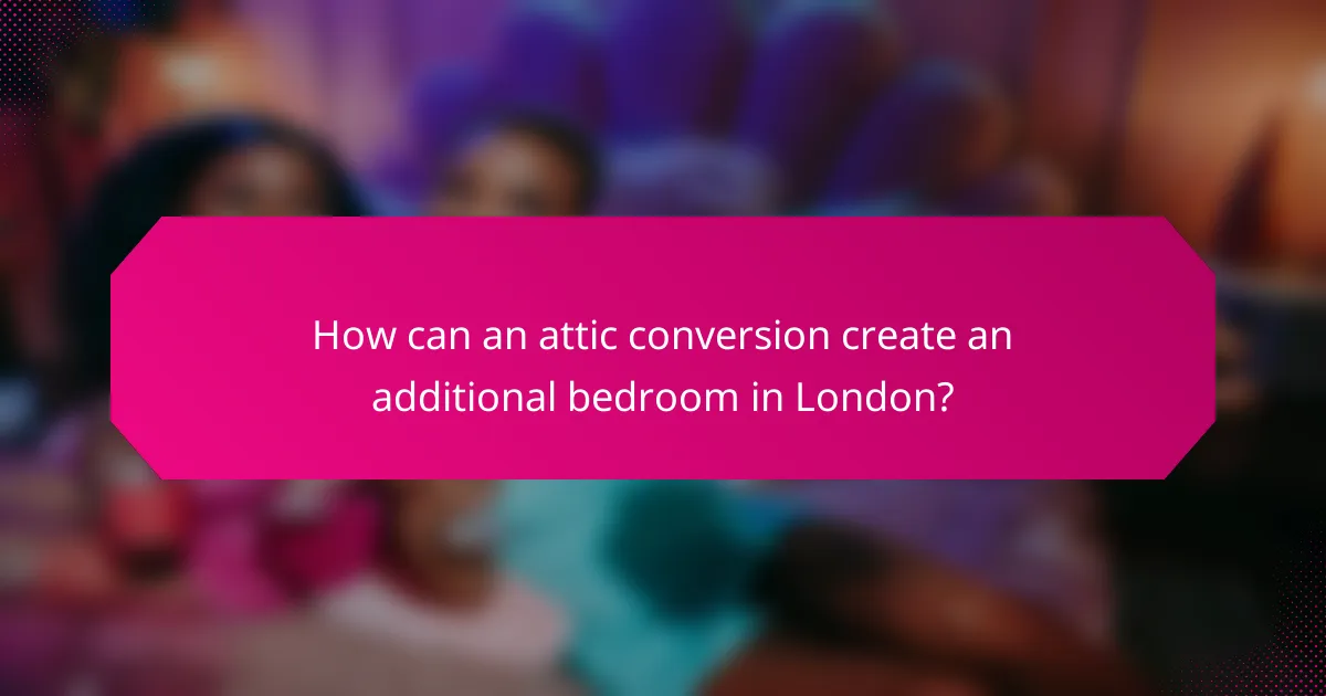 How can an attic conversion create an additional bedroom in London?