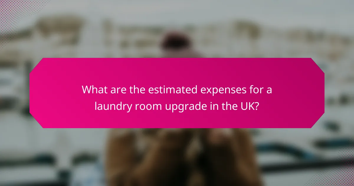 What are the estimated expenses for a laundry room upgrade in the UK?
