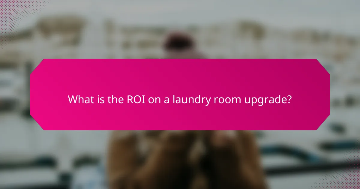 What is the ROI on a laundry room upgrade?